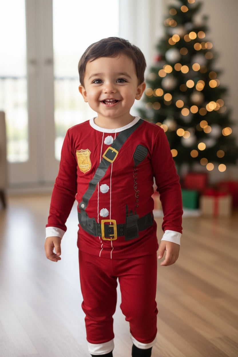 "North Pole Department: Santa Squad"- Two Piece Uniform Comfy Cozies