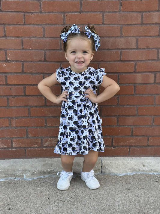 Thin Blue Sweethearts Bodysuit Twirl Dress