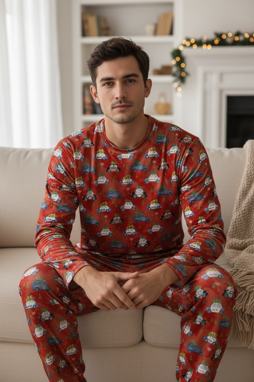 “Christmas Cruisers" Men's Comfy Cozies Long Sleeve Top