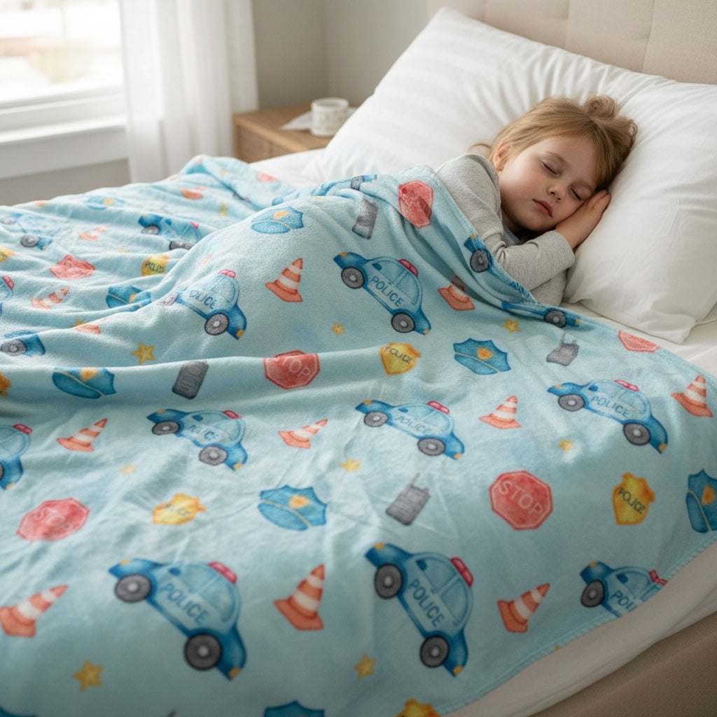 "Traffic Stop" 60x60” Fleece Cuddle Blanket