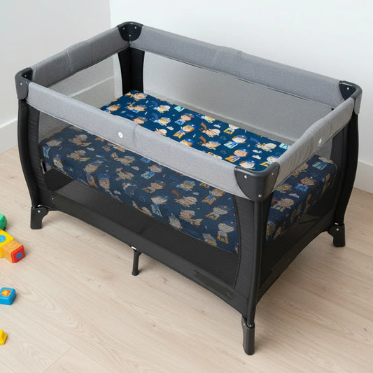 Mini Crib “Real-Life Superheroes”  Fitted Bamboo Mini Crib/Pack and Play/Changing Pad Sheet