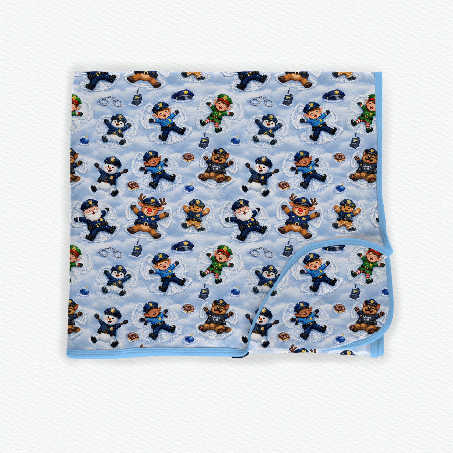 Snow Angels on Duty 60x60" Double Layered Bamboo Blanket PREORDER